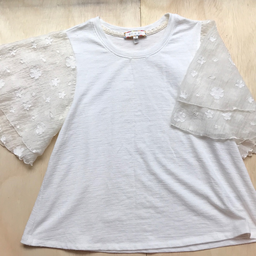 Anthropologie blouse with flowing sleeves